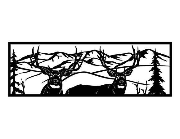 Scenic Elk Cut Out